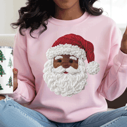 Press Ready Transfer - Yarn Santa - Dark Complexion