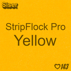 12" x 15" Sheet Siser Stripflock Pro HTV - Yellow