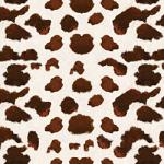 Printed Pattern Vinyl - Matte -  Real Cow Brown - 12" x 24"