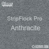 12" x 15" Sheet Siser Stripflock Pro HTV - Anthracite