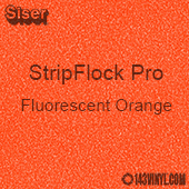 12" x 15" Sheet Siser Stripflock Pro HTV - Fluorescent Orange