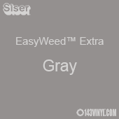 12" x 15" Sheet Siser EasyWeed Extra HTV - Gray