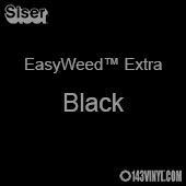 12" x 15" Sheet Siser EasyWeed Extra HTV - Black