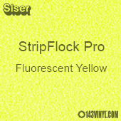 12" x 15" Sheet Siser Stripflock Pro HTV - Fluorescent Yellow