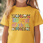 Press Ready Transfer - 100 Days of School Checkered Crayon - Youth