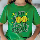 Press Ready Transfer - 100 Days of School Softball - Youth