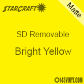 12" x 24" Sheet -StarCraft SD Removable Matte Adhesive - Bright Yellow