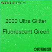 StyleTech 2000 Ultra Glitter - 162 Fluorescent Green - 12"x24" Sheet