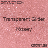 StyleTech Transparent Glitter - Rosey - 12"x24" Sheet