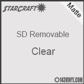 12" x 12" Sheet -StarCraft SD Removable Matte Adhesive - Clear