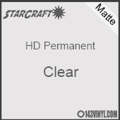 12" x 24" Sheet - StarCraft HD Matte Permanent Vinyl - Clear