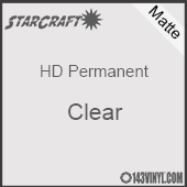 12" x 10 Yard Roll - StarCraft HD Matte Permanent Vinyl - Clear