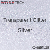 StyleTech Transparent Glitter - Silver - 12"x24" Sheet