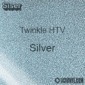 12" x 20" Sheet Siser Twinkle HTV - Silver