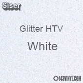 Glitter HTV: 12" x 12" - White