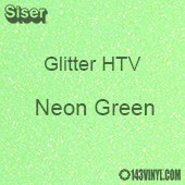 Glitter HTV: 12" x 5 Yard Roll - Neon Green