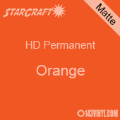 12" x 5' Roll - StarCraft HD Matte Permanent Vinyl - Orange