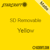 12" x 24" Sheet -StarCraft SD Removable Matte Adhesive - Yellow