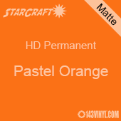 12" x 5' Roll - StarCraft HD Matte Permanent Vinyl - Pastel Orange