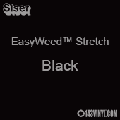 12" x 24" Sheet Siser EasyWeed Stretch HTV - Black