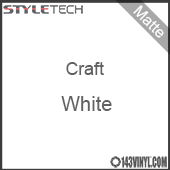 Styletech Craft Vinyl - Matte White - 12" x 10 Yard Roll