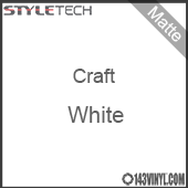 Styletech Craft Vinyl - Matte White- 12" x 5 Foot