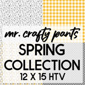 Mr. Crafty Pants Spring Collection - Printed Pattern HTV -  12" x 15" Sheets