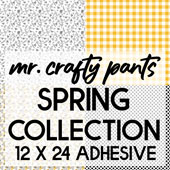Mr.Crafty Pants Spring Collection - Printed Pattern Adhesive Vinyl  -  12" x 24" Sheets 