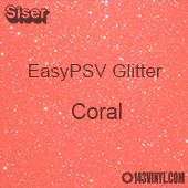 Siser EasyPSV Glitter - Coral (87) - 12" x 12" Sheet