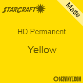 12" x 5' Roll - StarCraft HD Matte Permanent Vinyl - Yellow