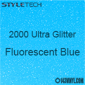 StyleTech 2000 Ultra Glitter - 163 Fluorescent Blue - 12"x24" Sheet