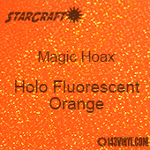 12" x 24" Sheet - StarCraft Magic - Hoax Holo Fluorescent Orange