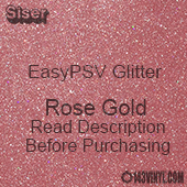 Siser EasyPSV Glitter - Rose Gold (44) - 12" x 12" Sheet