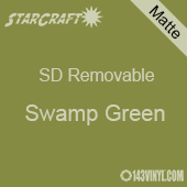 12" x 10 Yard Roll  -StarCraft SD Removable Matte Adhesive - Swamp Green