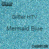 Glitter HTV: 12" x 12" - Mermaid Blue