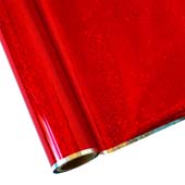 25 Foot Roll of 12" StarCraft Electra Foil - Red Glitter