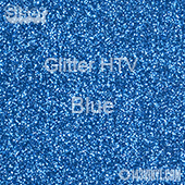 Glitter HTV: 12" x 5 Yard Roll - Blue