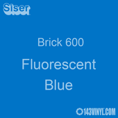 12" x 20" Sheet Siser Brick 600 HTV - Fluorescent Blue