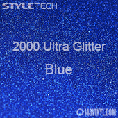 StyleTech 2000 Ultra Glitter - 130 Blue - 12"x24" Sheet