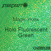 12" x 24" Sheet - StarCraft Magic - Hoax Holo Fluorescent Green