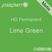 12" x 24" Sheet - StarCraft HD Matte Permanent Vinyl - Lime Green