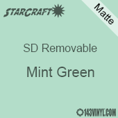 12" x 10 Yard Roll  -StarCraft SD Removable Matte Adhesive - Mint Green