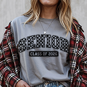 Press Ready Transfer - Class of 2026 Retro Checkered