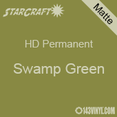 12" x 5' Roll - StarCraft HD Matte Permanent Vinyl - Swamp Green 