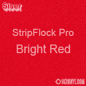 12" x 15" Sheet Siser Stripflock Pro HTV - Bright Red