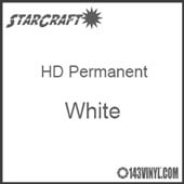 12" x 5' Roll - StarCraft HD Glossy Permanent Vinyl - White