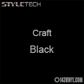 Styletech Craft Vinyl - Black- 12" x 12" Sheet