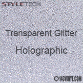 StyleTech Transparent Glitter - Holographic - 12" x 24" Sheet