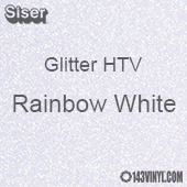 Glitter HTV: 12" x 5 Yard Roll - Rainbow White