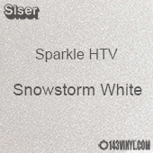 Siser Sparkle HTV: 12" x 24" sheet  - Snowstorm White